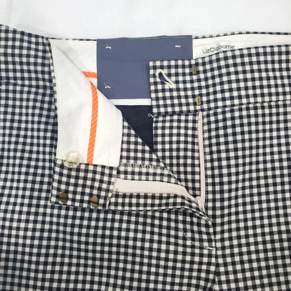 Liz Claiborne New York Jackie Straight Leg Slacks Checkered Sz 10 - Picture 5 of 10